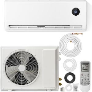 LifePlus Mini Split Air Conditioner, 12000 BTU Ductless Inverter AC/Heating System with Heat Pump, 19 SEER2 Energy Efficient 115V Quiet Ac Unit Up to 750 Sq.Ft with Installation Kit